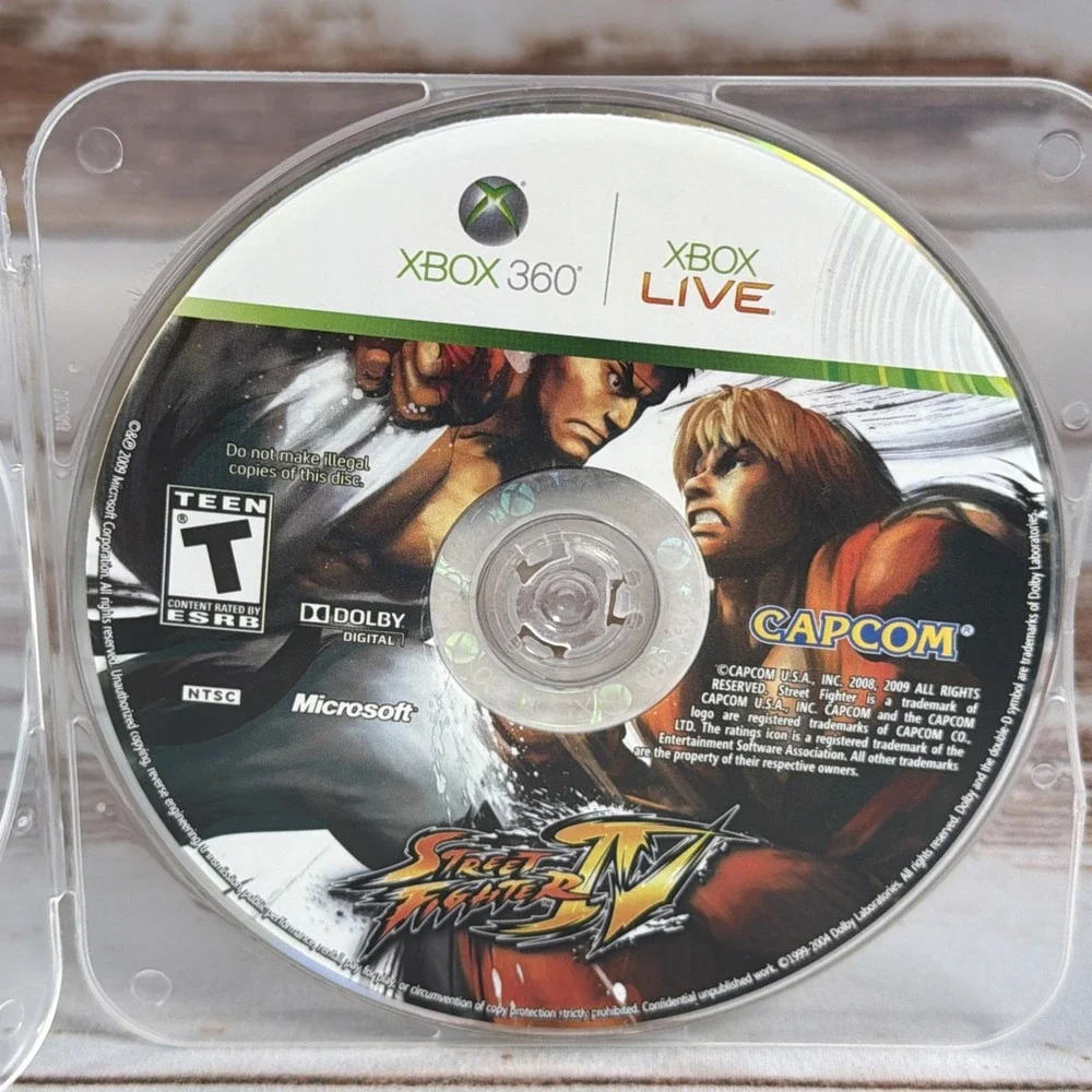 Street Fighter IV Xbox 360 Disc Only NO TRACKING Cleaned Resurfaced